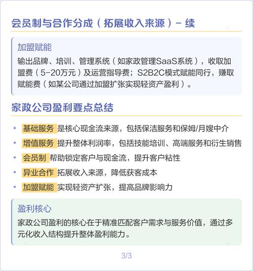 家政服务加盟店如何快速回本并盈利？